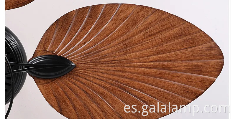 Lámpara de ventilador de techo de control remoto retro para el comedor